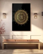 Ayet-el Kürsi Arapça Hat Sanatı Kırılmaz Temperli Cam Tablo - Görsel 3