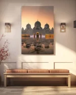 Şeyh Zayed Camii Gün Batımı Kırılmaz Temperli Cam Tablo - Görsel 3