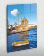 İstanbul Ortaköy Camii Deniz Manzaralı Kırılmaz Temperli Cam Tablo