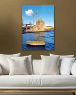 İstanbul Ortaköy Camii Deniz Manzaralı Kırılmaz Temperli Cam Tablo - Görsel 5