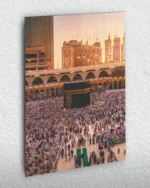 Kabe ve Kalabalık Manzarası Kırılmaz Temperli Cam Tablo