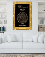 Altın Çerçeve Bereket Duası Kırılmaz Temperli Cam Tablo - Görsel 2