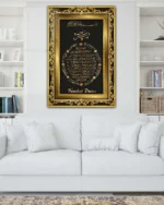 Altın Motifli Bereket Duası Kırılmaz Temperli Cam Tablo - Görsel 2