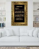 Altın Varak Nazar Ayeti Kırılmaz Temperli Cam Tablo - Görsel 2