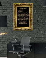 Altın Varak Nazar Ayeti Kırılmaz Temperli Cam Tablo - Görsel 6