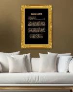 Altın Çerçeveli Nazar Ayeti Kırılmaz Temperli Cam Tablo - Görsel 5