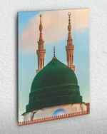 Mescid-i Nebevi Yeşil Kubbe Kırılmaz Temperli Cam Tablo