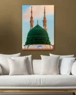Mescid-i Nebevi Yeşil Kubbe Kırılmaz Temperli Cam Tablo - Görsel 5
