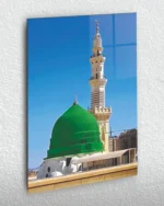 Medine Mescid-i Nebevi Kubbe ve Minare Kırılmaz Temperli Cam Tablo