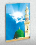 Mescid-i Nebevi Güneşli Gökyüzü Kırılmaz Temperli Cam Tablo