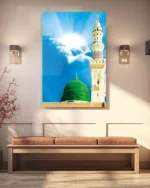 Mescid-i Nebevi Güneşli Gökyüzü Kırılmaz Temperli Cam Tablo - Görsel 3