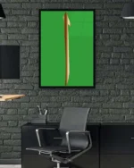 Yeşil Zeminli Elif Harfi Kırılmaz Temperli Cam Tablo - Görsel 6