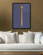 Lacivert Zeminli Elif Harfi Kırılmaz Temperli Cam Tablo - Görsel 5