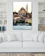 İstanbul Süleymaniye Camii  Kırılmaz Temperli Cam Tablo - Görsel 2