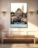 İstanbul Süleymaniye Camii  Kırılmaz Temperli Cam Tablo - Görsel 3