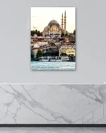 İstanbul Süleymaniye Camii  Kırılmaz Temperli Cam Tablo - Görsel 4