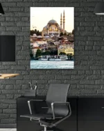 İstanbul Süleymaniye Camii  Kırılmaz Temperli Cam Tablo - Görsel 6