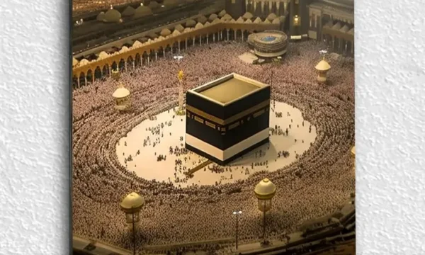 Kabe-i Muazzama Hac ve Umre Manzarası Kırılmaz Temperli Cam Tablo