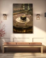 Kabe-i Muazzama Hac ve Umre Manzarası Kırılmaz Temperli Cam Tablo - Görsel 3