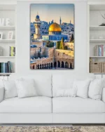 Kubbet-üs-Sahra ve Eski Kudüs Manzarası Kırılmaz Temperli Cam Tablo - Görsel 2