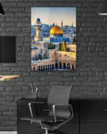 Kubbet-üs-Sahra ve Eski Kudüs Manzarası Kırılmaz Temperli Cam Tablo - Görsel 6