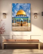 Kubbet-üs-Sahra Detaylı Mimari Görünüm Kırılmaz Temperli Cam Tablo - Görsel 3