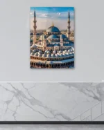 Mavi Kubbeli Büyük Cami Kırılmaz Temperli Cam Tablo - Görsel 4
