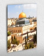 Altın Kubbeli Mescid-i Aksa Kırılmaz Temperli Cam Tablo
