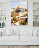 Altın Kubbeli Mescid-i Aksa Kırılmaz Temperli Cam Tablo - Görsel 2