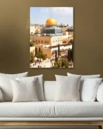 Altın Kubbeli Mescid-i Aksa Kırılmaz Temperli Cam Tablo - Görsel 5