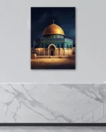 Mescid-i Aksa Gece Manzarası Kırılmaz Temperli Cam Tablo - Görsel 4