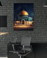 Mescid-i Aksa Gece Manzarası Kırılmaz Temperli Cam Tablo - Görsel 6