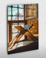 Rahle Üzerinde Kuran-ı Kerim Kırılmaz Temperli Cam Tablo