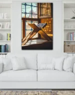 Rahle Üzerinde Kuran-ı Kerim Kırılmaz Temperli Cam Tablo - Görsel 2