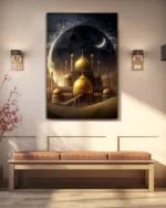 Altın Kubbe ve Hilal Kırılmaz Temperli Cam Tablo - Görsel 3