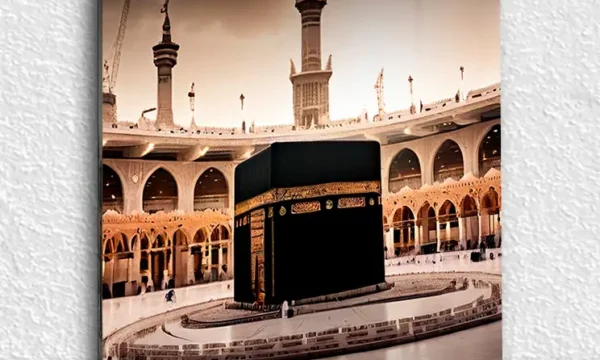 Kâbe Manzarası Kırılmaz Temperli Cam Tablo
