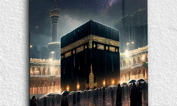 Kabe Gece Yağmurlu Kırılmaz Temperli Cam Tablo