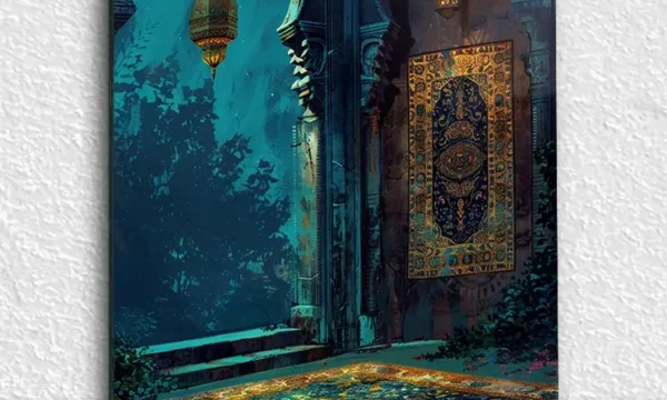 Gece ve Seccade Kırılmaz Temperli Cam Tablo