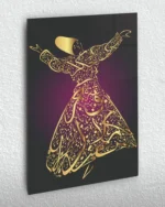 Semazen Hat Sanatı Kırılmaz Temperli Cam Tablo