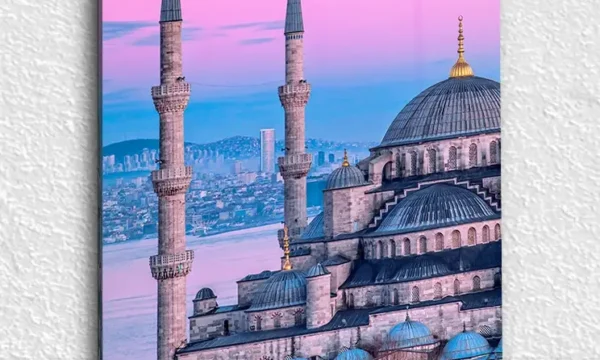 Sultan Ahmet Cami Manzarası Kırılmaz Temperli Cam Tablo