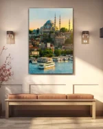Süleymaniye Camii ve Boğaz Manzarası Kırılmaz Temperli Cam Tablo - Görsel 3
