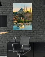 Süleymaniye Camii ve Boğaz Manzarası Kırılmaz Temperli Cam Tablo - Görsel 6