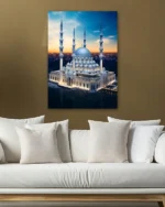 Gün Batımı Manzaralı Cami Görseli Kırılmaz Temperli Cam Tablo - Görsel 5