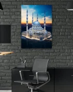 Gün Batımı Manzaralı Cami Görseli Kırılmaz Temperli Cam Tablo - Görsel 6