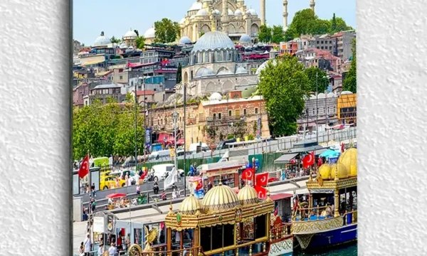Eminönü ve Süleymaniye Camii Kırılmaz Temperli Cam Tablo