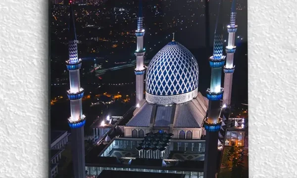 Sultan Salahuddin Abdul Aziz Şah Camii Kırılmaz Temperli Cam Tablo