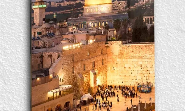 Mescid-i Aksa ve Ağlama Duvarı Kırılmaz Temperli Cam Tablo