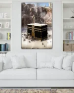 Kabe ve Mekke Dağ Manzarası Kırılmaz Temperli Cam Tablo - Görsel 2