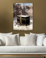 Kabe ve Mekke Dağ Manzarası Kırılmaz Temperli Cam Tablo - Görsel 5