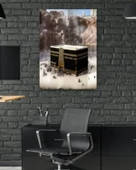 Kabe ve Mekke Dağ Manzarası Kırılmaz Temperli Cam Tablo - Görsel 6